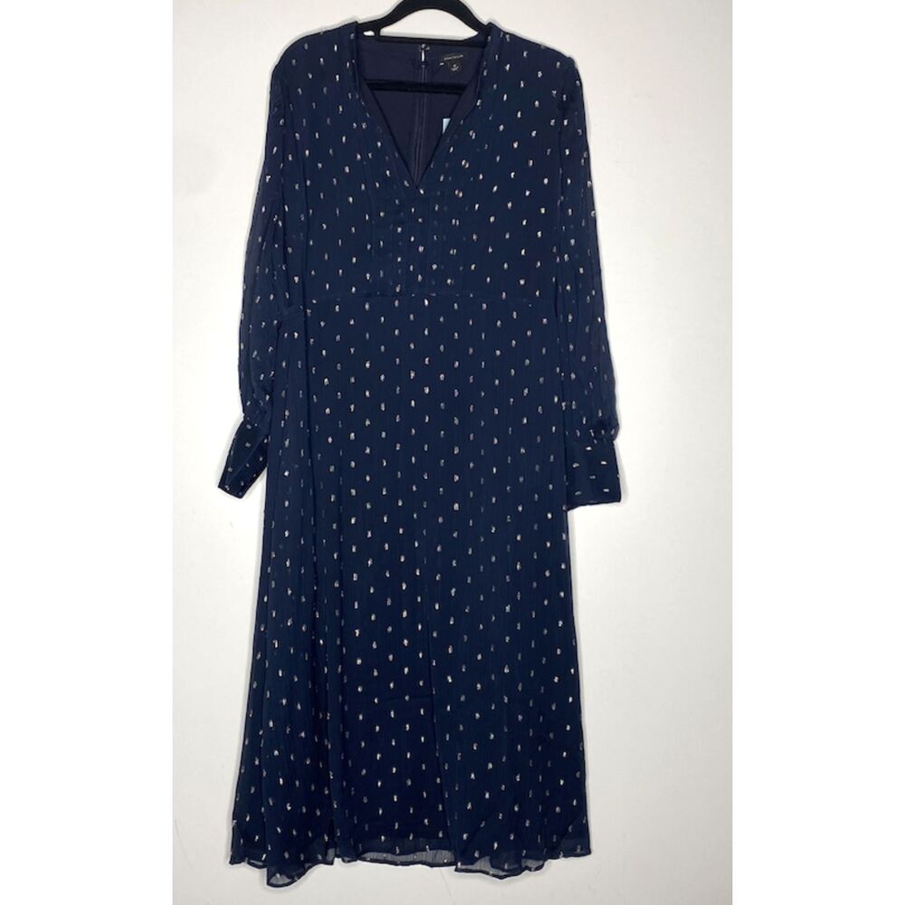 New Ann Taylor Lurex Clip Midi Dress Women's Size 10 Petite - Picture 9 of 9